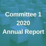 Committee 1 Annual Report June 2019 – November 2020