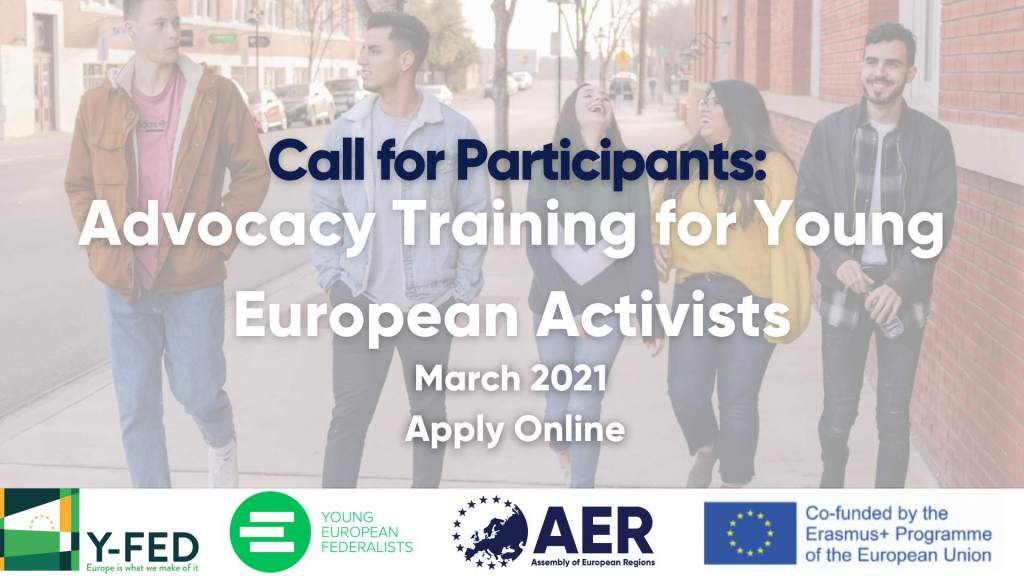EXTENDED - Call for Participants: Advocacy Training for Young European Activists
