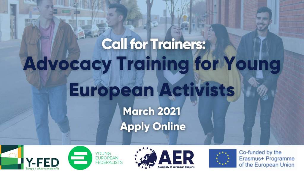 Call for Trainers: Advocacy Training for Young European Activists