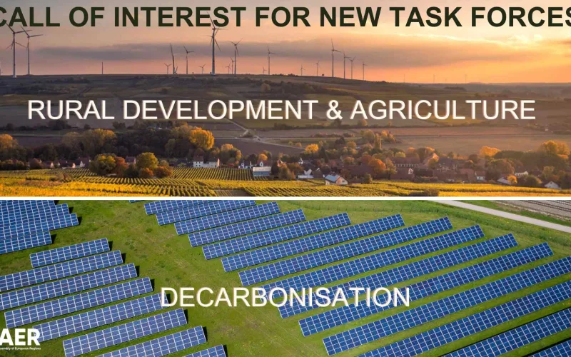 Join our new AER Task Forces on Rural Development & Agriculture and Decarbonisation!